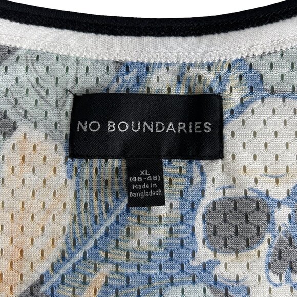 Skull Floral Day of the Dead Tank Top Y2K Mesh Long-Line, Size XL - Picture 6 of 13